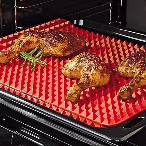 Tapis de cuisson en silicone antiadhésif et résistant à la chaleur, avec mesures pour étaler la pâte, revêtement de four, plaque à biscuits ( ) (1/3)