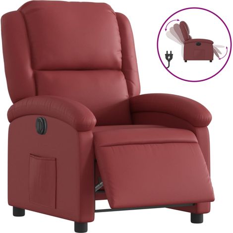 Maison Exclusive - Relaxsessel Elektrisch Weinrot Kunstleder