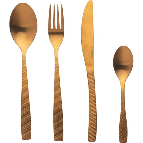 HARLEM SET 24PZ POSATE MARTELLATE ORO SAT (1/2)