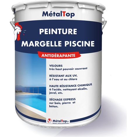 Peinture Margelle Piscine - Blanc pur - RAL 9010 - 1 L - Métaltop (1/4)