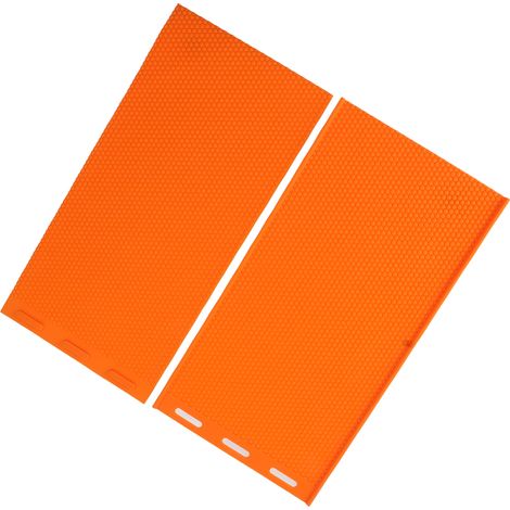 2 feuilles moule en silicone 5,4mm pour cire d'abeille, presse à gaufrer fond de ruche en nid d'abeille, orange, matériel apicole (1/5)