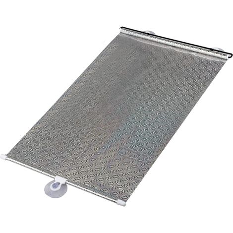 Store Enrouleur Occultant à Ventouse,Pare-soleil de Balcon Portable Temporaire,pour Salon,Cuisine,Bureau,Fenêtre Voiture,Rideau Sans Perçage Protection Solaire/Isolation (W50xH125cm(20x49in),Argenté) (1/5)