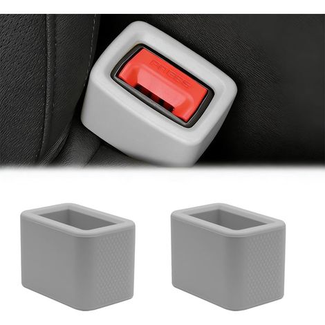 Bardusch -2 Pièces Voiture Porte-Boucle Ceinture Sécurité En Silicone Voiture Support  (Gris) (1/5)