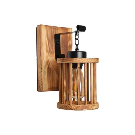 Aplique de pared, Estructura de madera 15x26x28 cm