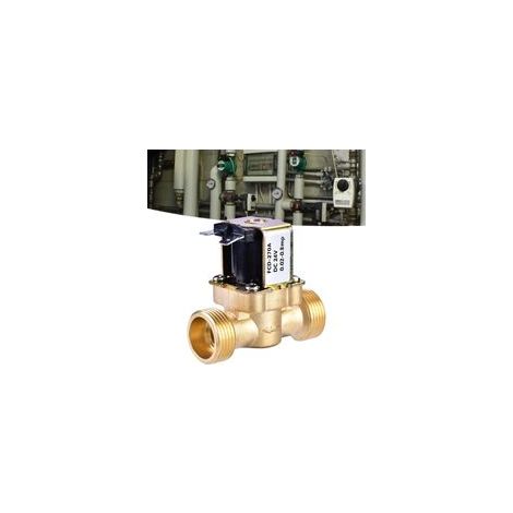 Électrovanne 3/4 Pouces DC 24V Normalement Fermée en Laiton pour Contrôle de l'Eau (1/4)