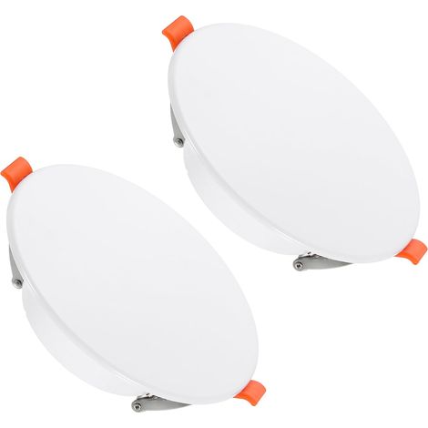 PATIKIL 134mm/5.3" Cache Trou Plafond Ressort 2 Pcs Blanc pour 3.4-5" Trou (1/4)