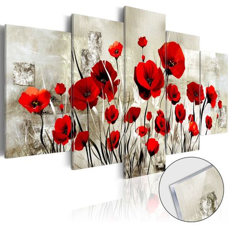 Tableau sur Verre Acrylique "hamp Bordeaux" 50 x 100 cm (1/2)