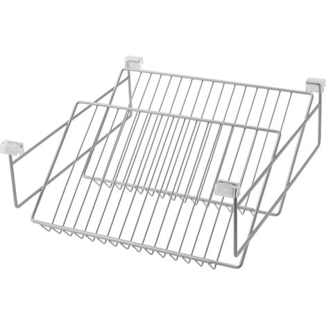 Porte chaussures - Décor : Gris aluminium - Matériau : Acier - Profondeur : 510 mm - Hauteur : 200 mm - Largeur : 390 mm - VIBO