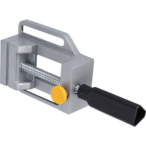 Étau à mâchoires plates en alliage d'aluminium, mini étau d'établi, facile à utiliser pour l'usinage, serrage rapide à angle droit, compatible avec un support de perceuse électrique (1/5)