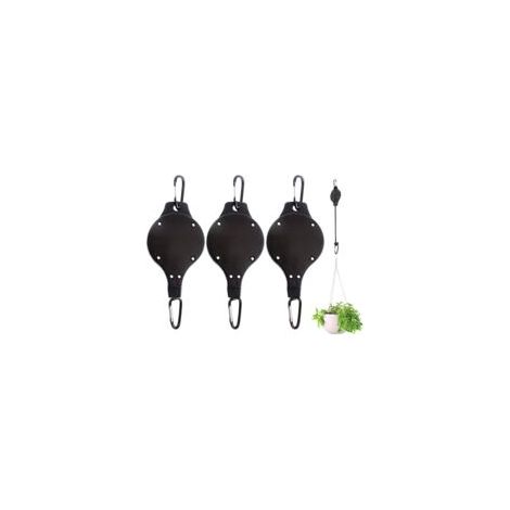 Poulie pour Plantes, Poulie pour Plantes Suspension pour Suspendre Les Crochets de Paniers de Fleurs pour Paniers de Jardin(3pcs)
