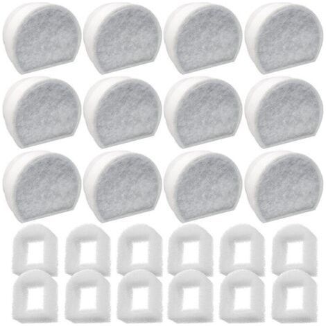 Pack of 24 Foam Pre-Filters and Carbon Filter Compatible with PetSafe Drinkwell Fountain INOX 360 Avalon Pagoda Seascape and Sedona Fountains, Cat Dog Water Fountain Filter (1/5)