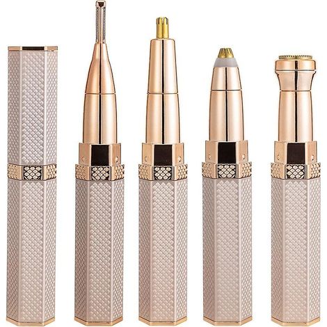 Rasoir électrique 4 en 1 pour sourcils, outil de maquillage, épilateur de sourcils indolore, mini rasoir, épilateur facial pour femmes, rechargeable par USB ( ) (1/5)