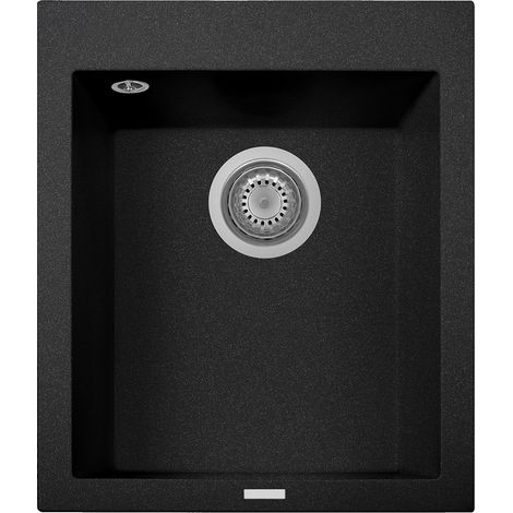 Lavello composito cucina Plados ON4110 una vasca - UM44 Nero Metal