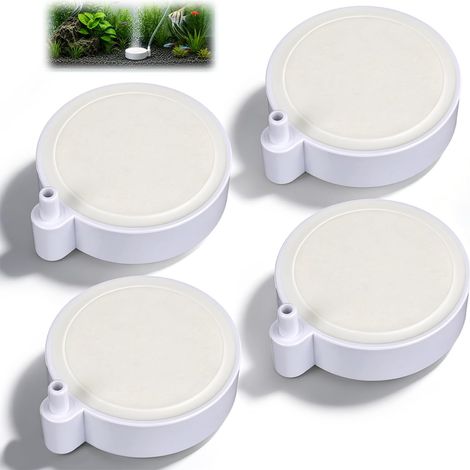 Set mit 4 Nano-Sparkling-Aquariensteinen – Ultraleiser Luftfilter mit Mikrobläschen, 5 cm Sauerstoffstein und Ausströmerstein für Aquarien bis zu 60 cm (Weiß) (1/5)