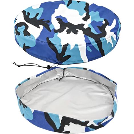 Ensemble de 2 housses imperméables pour seaux Housse de protection pour seaux d'extérieur (terrasse, patio, ferme, potager, port) (1/5)