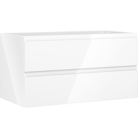 Mexen Orio mueble de ba帽o bajo lavabo 90 cm, 2 cajones, blanco brillo - 91A10-09047-2-BFF00 (1/5)