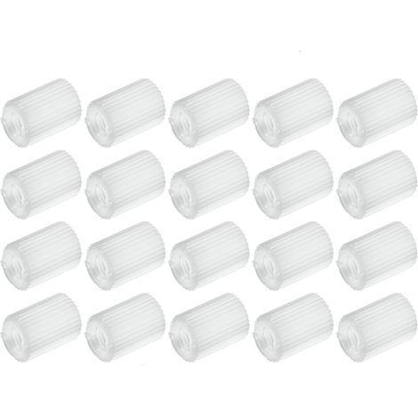 20x Douille en polyamide moleté blanc à filetage intérieur continu M6 longueur 18mm Ecrou Vis Cheville Fixation Manchon Plastique (1/2)