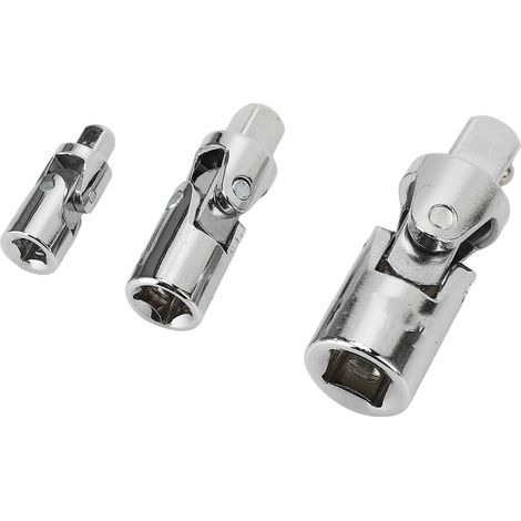 Jeu de 3 adaptateurs de douille pivotants pour perceuse et clé à cliquet, tailles 1/4", 3/8", 1/2" (1/5)