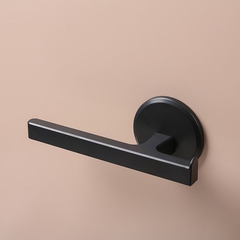 Crochet porte-serviettes mural en plastique Porte-serviettes suspendu à un placard Crochet porte-serviettes en plastique Le porte-serviettes ABS sans perçage pour la cuisine(noir) (1/5)