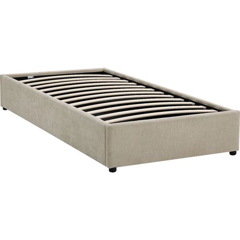 Rete letto con contenitore 90 x 200 cm in velluto a coste - Beige - di YSMÉE - FIRMEO (1/5)