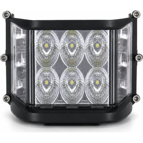 Faro de trabajo LED de 60 W blanco y amarillo, iluminación en 3 lados, para carretillas elevadoras y vehículos todo terreno (1/5)