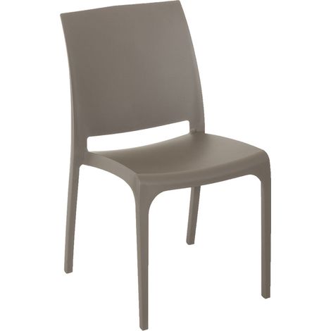SEDIA IN POLIPROPILENE 'VOLGA' beige taupe  - BICA