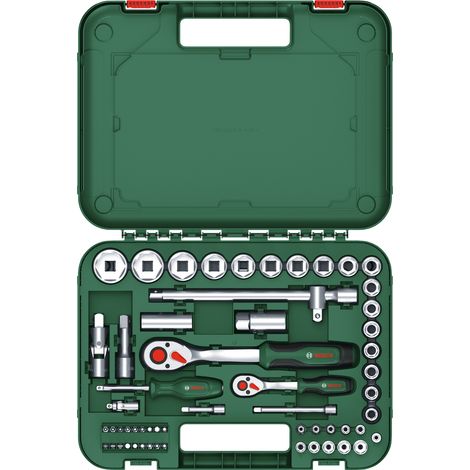 Bosch Juego de carracas de 1/4" + 1/2" 57 pzs (1/2)