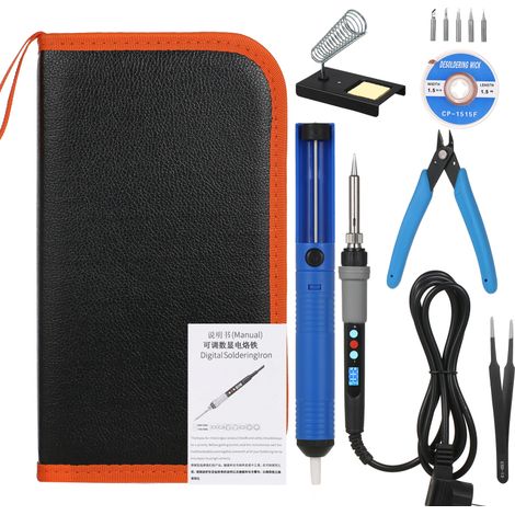 Irovami Fer souder 90W numérique – Programmable, veille auto – Idéal pour électronique, réparation, atelier (1/5)