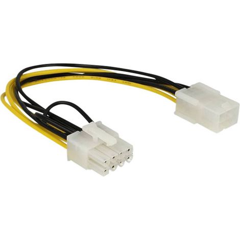 Câble de raccordement Delock alimentation [1x PCIe mâle 8 pôles - 1x PCIe- femelle 6 pôles] 0.20 m j (1/2)