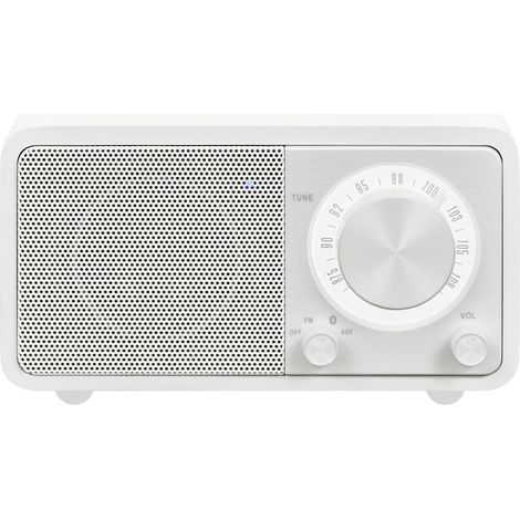 Sangean wr-7  white matte analogico desktop radio fm bluetooth batteria ricaricabile agli ioni di litio (1/5)