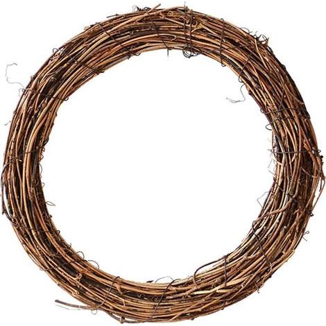 2 Stück 40 cm große Naturrebenkränze zum Selberbasteln, Girlanden für Wanddekoration, Frühling, Ostern, Türschmuck, Partys, Hochzeiten (1/5)