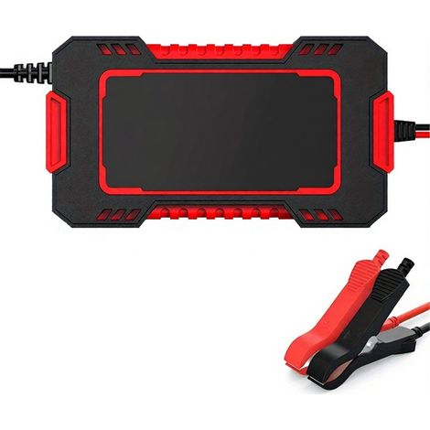 Chargeur de batterie de voiture, chargeur intelligent de maintien de charge 6A 12V 4A h-100Ah, support de batterie avec désulfuriseur et compensation de température