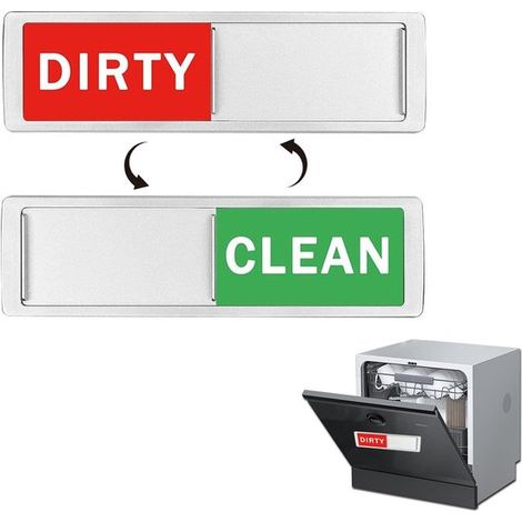 Imán para lavavajillas，Plato para limpiar la suciedad del lavavajillas，Plato rectangular plateado con borde rojo y verde para lavavajillas