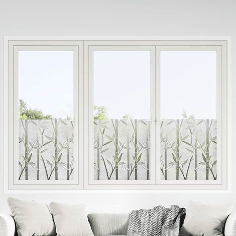 Fensterfolien 2 Stk. Matt Bambus-Muster PVC (1/5)