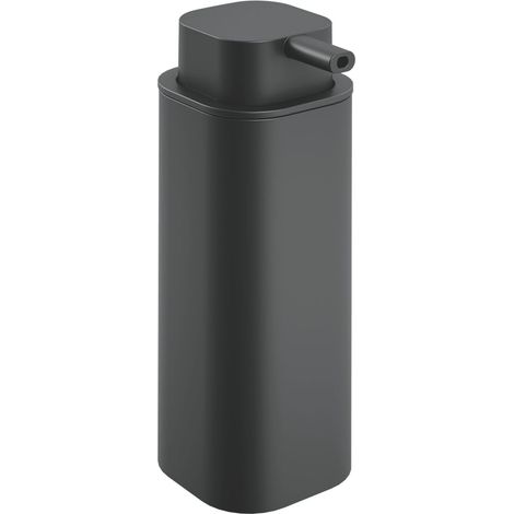 COSMIC Dispensador de Jabón NEA, Acero Inoxidable, 370 ml, Cuadrado, Sin Fijación. Color Negro Mate