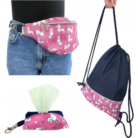 Set: Rucksack, Damenhandtasche, Bauchtasche, Rucksack, Kotbeutelspender (1/5)