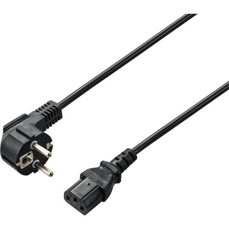Câble de raccordement Renkforce appareils IEC [1x Prise mâle coudée + contact de protection - 1x Sec
