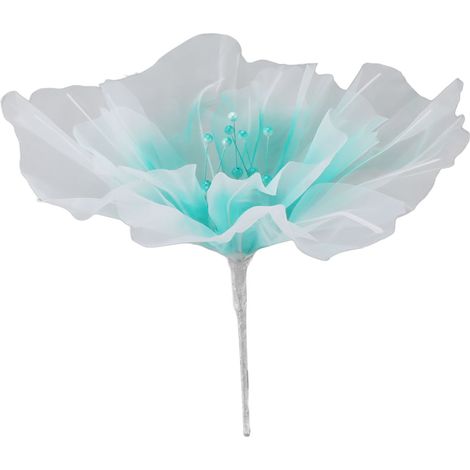 Fleur en gaze de 50 cm de diamètre, couleurs douces et lumineuses, légère, réutilisable, confectionnée à la main en organza, idéale pour la photographie de mariage, vert familial. (1/5)