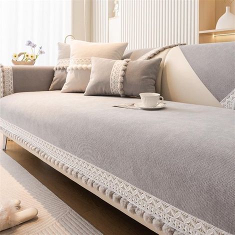 Sofateppiche, gewebte Decke für 3-Sitzer-Sofas, vielseitige Teppiche für Sofas, Betten und Sessel (Grau, 70 x 70 cm (27 x 27 Zoll))