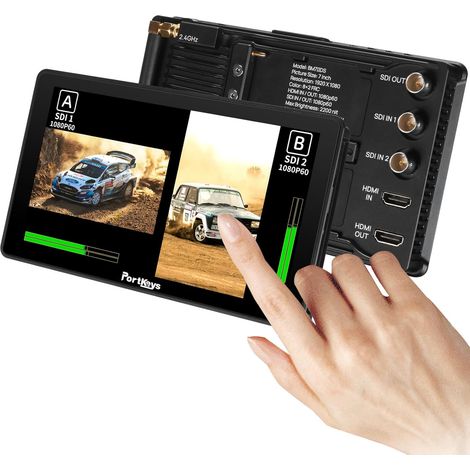 Moniteur Caméra de Contrôle sans Fil 7" Écran Partagé Moniteur de Terrain à Écran Tactile avec Luminosité 2200nit 4K HDMI 3G SDI pour Komodo V-Raptor 4K/6K (1/5)