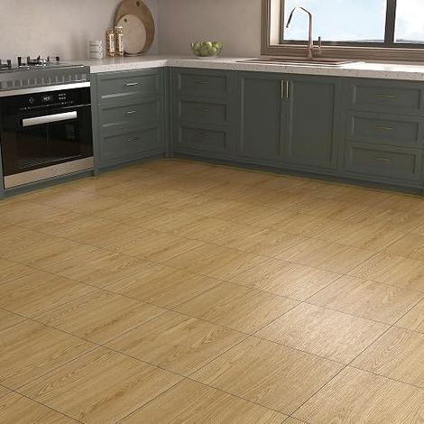 35 x Vinyl Floor Covering Self-Adhesive PVC Tiles Imitation Wood Brown 30 x 30 cm PVC Adhesive Vinyl Floor Tile Wood Pattern for Bedroom Living Room (1/5)