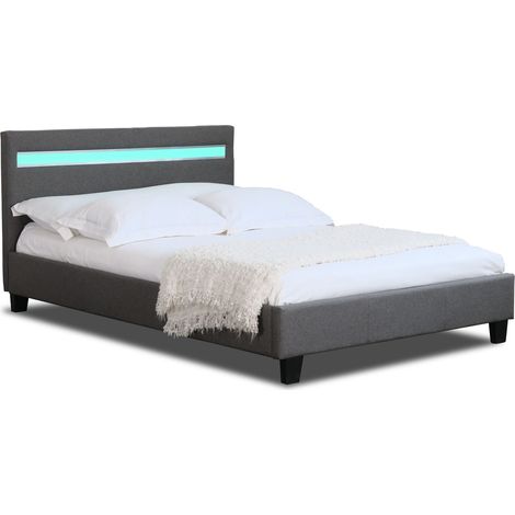 4ft Prado LED Bed Frame in Dark Grey