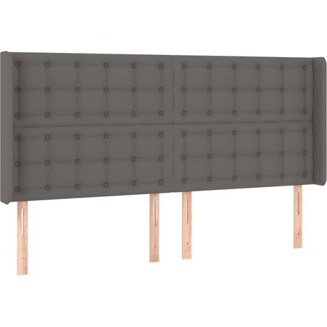 Maison Exclusive - Testiera ad Orecchio Grigio 183x16x118/128 cm in Similpelle