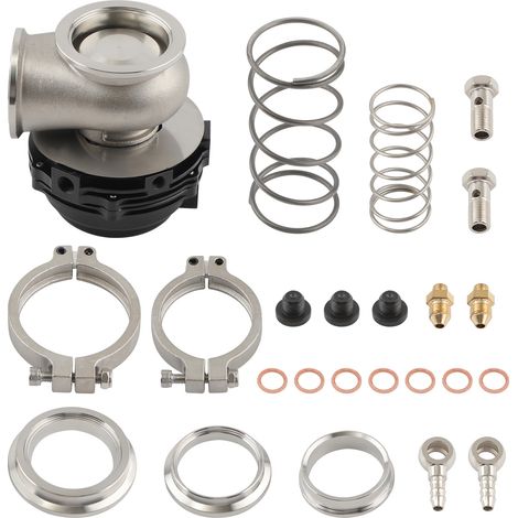 Aluminum 44mm V-Band External Cooled Turbo Wastegate w/ V-Band Flanges 44mm kits (1/5)