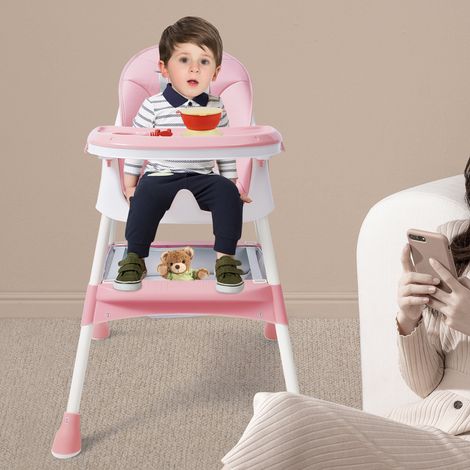 Seggiolone per neonati, seggiolone 2 in 1 per neonati e bambini piccoli con poggiapiedi