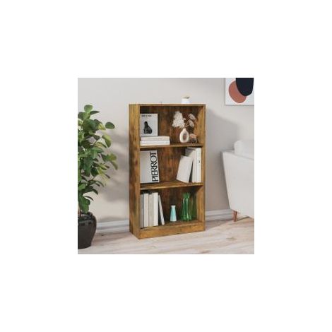 Bibliothèque Chêne fumé 60x24x109 Bois d'ingénierie (1/5)