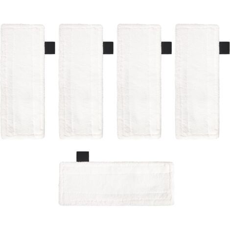 Lot de 5 tampons en microfibre pour sol compatibles avec les nettoyeurs vapeur Karcher EasyFix SC2 SC3 SC4, tampons de rechange pour balai vapeur, accessoires de nettoyage