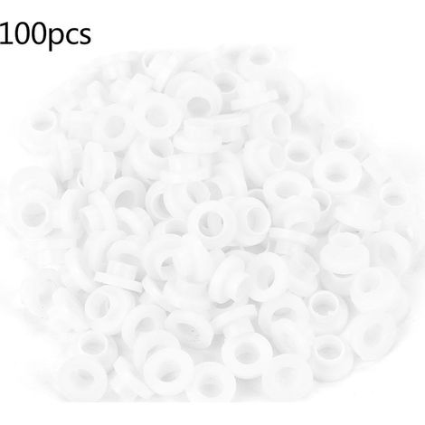 100 pièces Rondelles de bague, Kit de rondelles d'espacement en plastique isolées pour transistor (TW-6), Bague de retenue d'étanchéité (1/5)