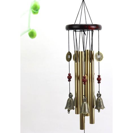 [Esfera decorativa de metal] + [Modelo G 19A] + [Campana de madera y metal con acabado satinado y acabado de cobre antiguo para puerta o balcón] (1/4)