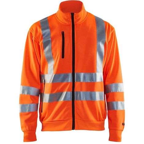 Sweat de travail zippé haute visibilité 3358 - Orange fluo M (1/4)